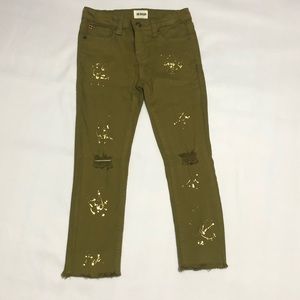 Hudson Distressed Straight Leg Jeans